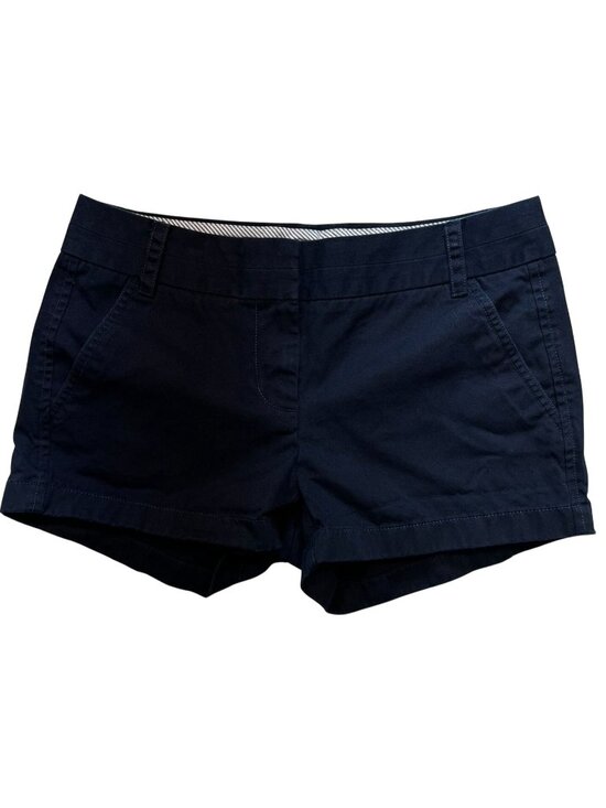 J.Crew Pants - J.Crew Women's Cotton Chino Shorts Flat Front Size 2 Navy Blue Solid Pockets
